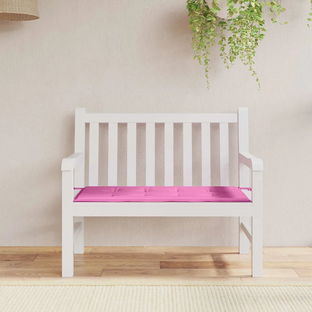 vidaXL Пад за стол Оксфордска тъкан Розово 120 x 50 x 3 cm