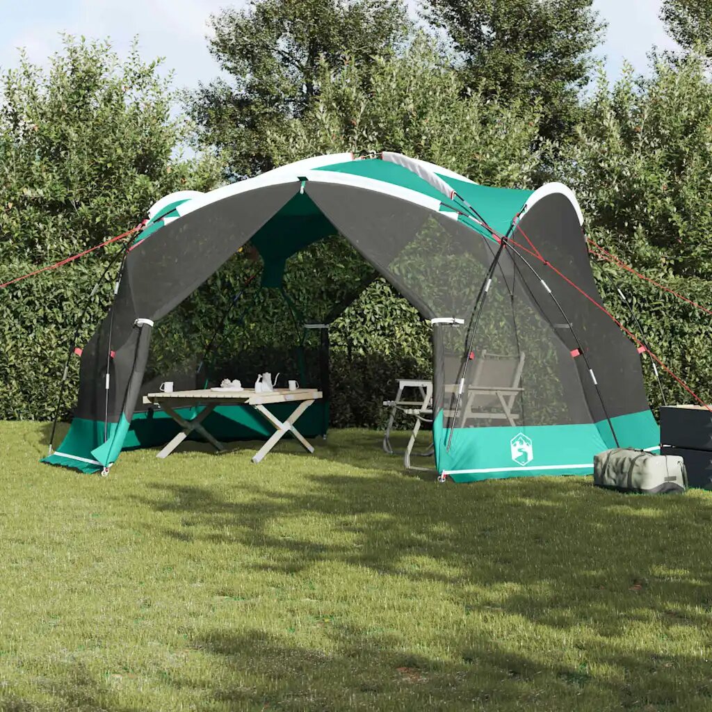 vidaXL Палатка с мрежа против комари Морско зелено 434 x 434 x 230 см
