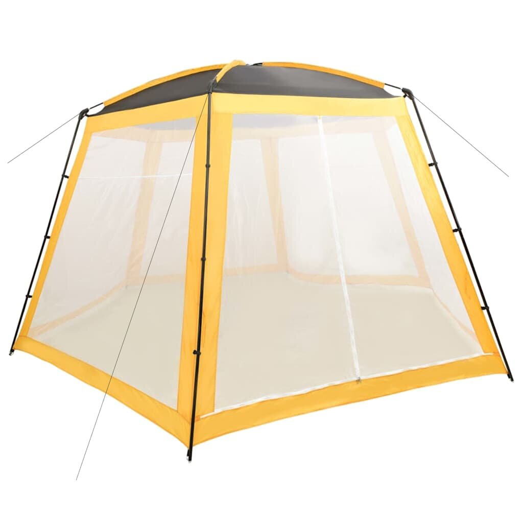 vidaXL Палатка за басейн текстил 500x433x250 см жълта