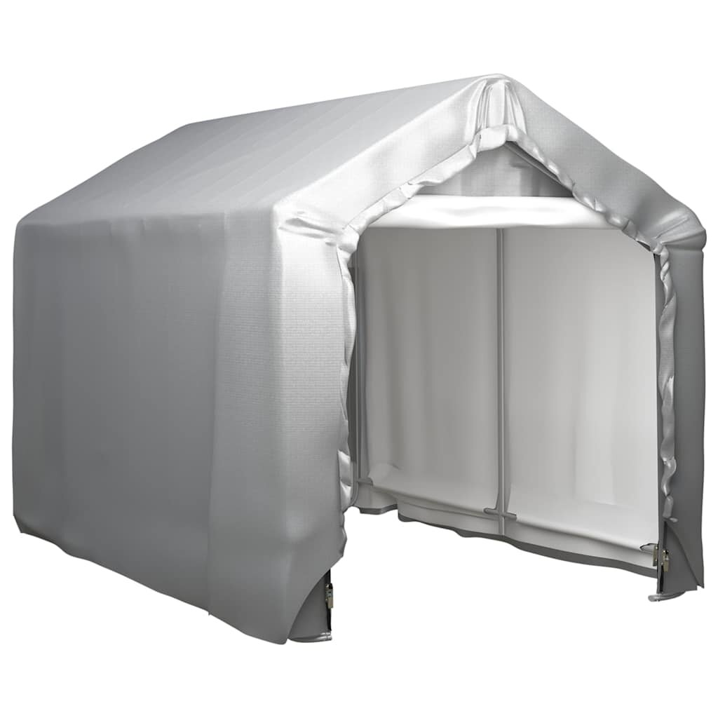 vidaXL Палатка за съхранение 180x300 см стомана сива