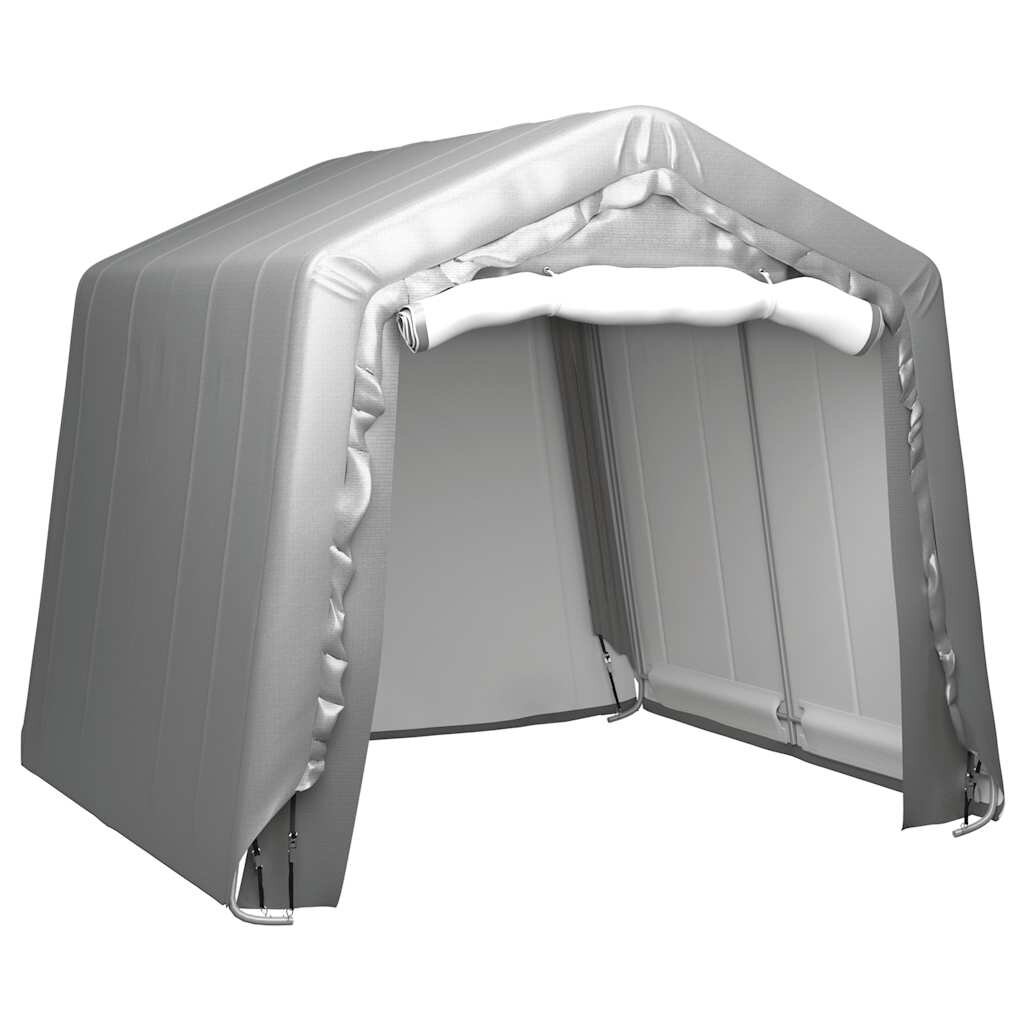 vidaXL Палатка за съхранение 240x240 см стомана сива