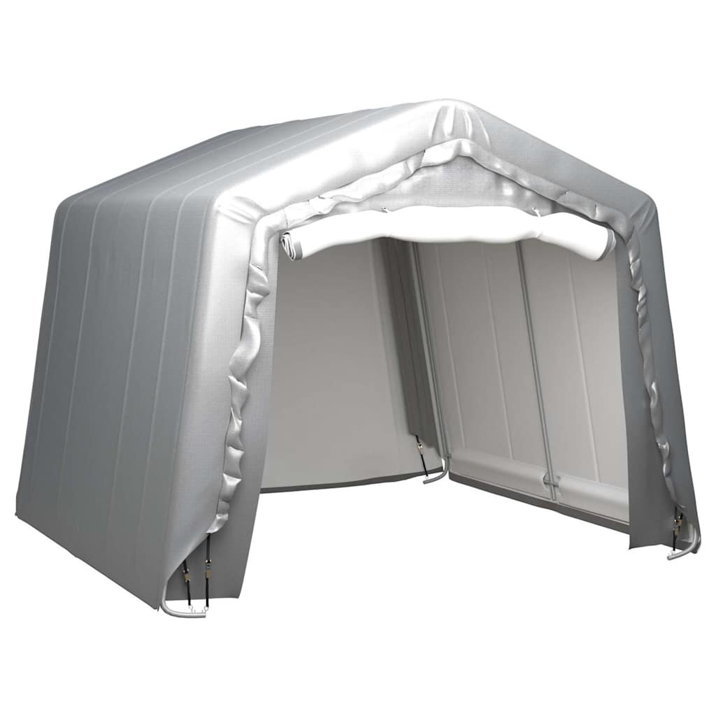 vidaXL Палатка за съхранение 300x300 см стомана сива
