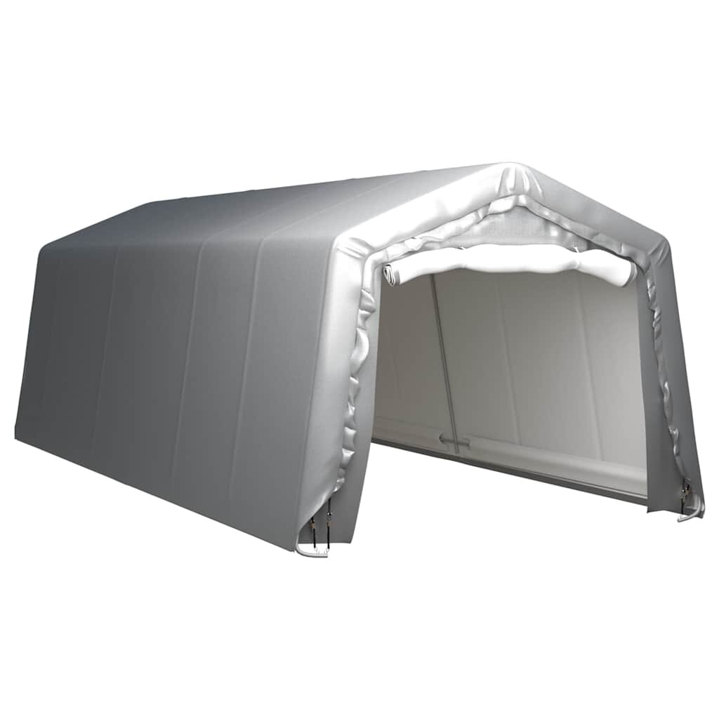 vidaXL Палатка за съхранение 300x750 см стомана сива