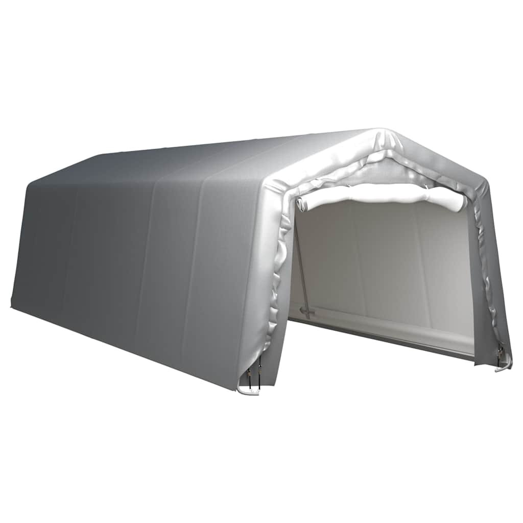 vidaXL Палатка за съхранение 300x900 см стомана сива