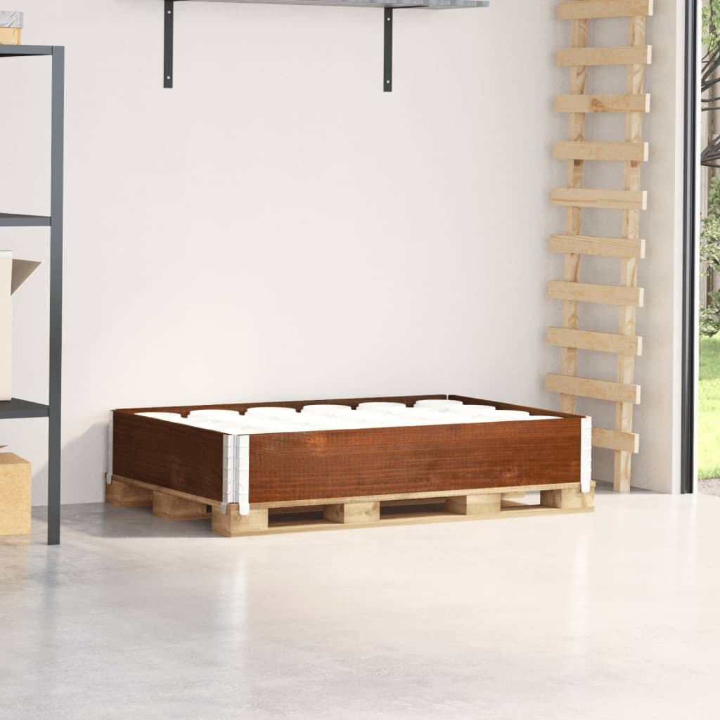 vidaXL Палетна страница кафяв 120x80 см борова дървесина масив