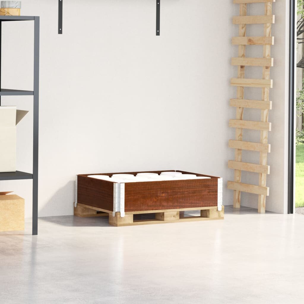 vidaXL Палетна страница кафяв 80x60 см борова дървесина масив