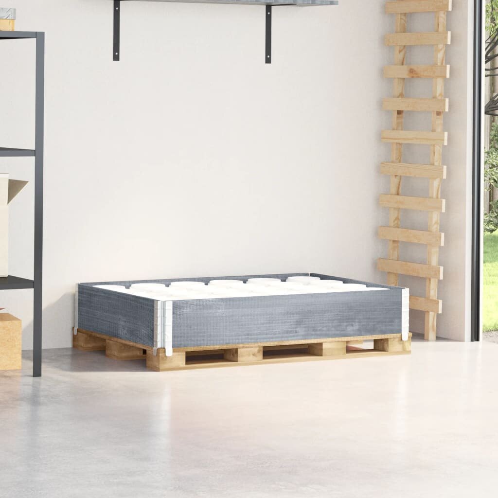 vidaXL Палетна страница сив 120x80 см борова дървесина масив
