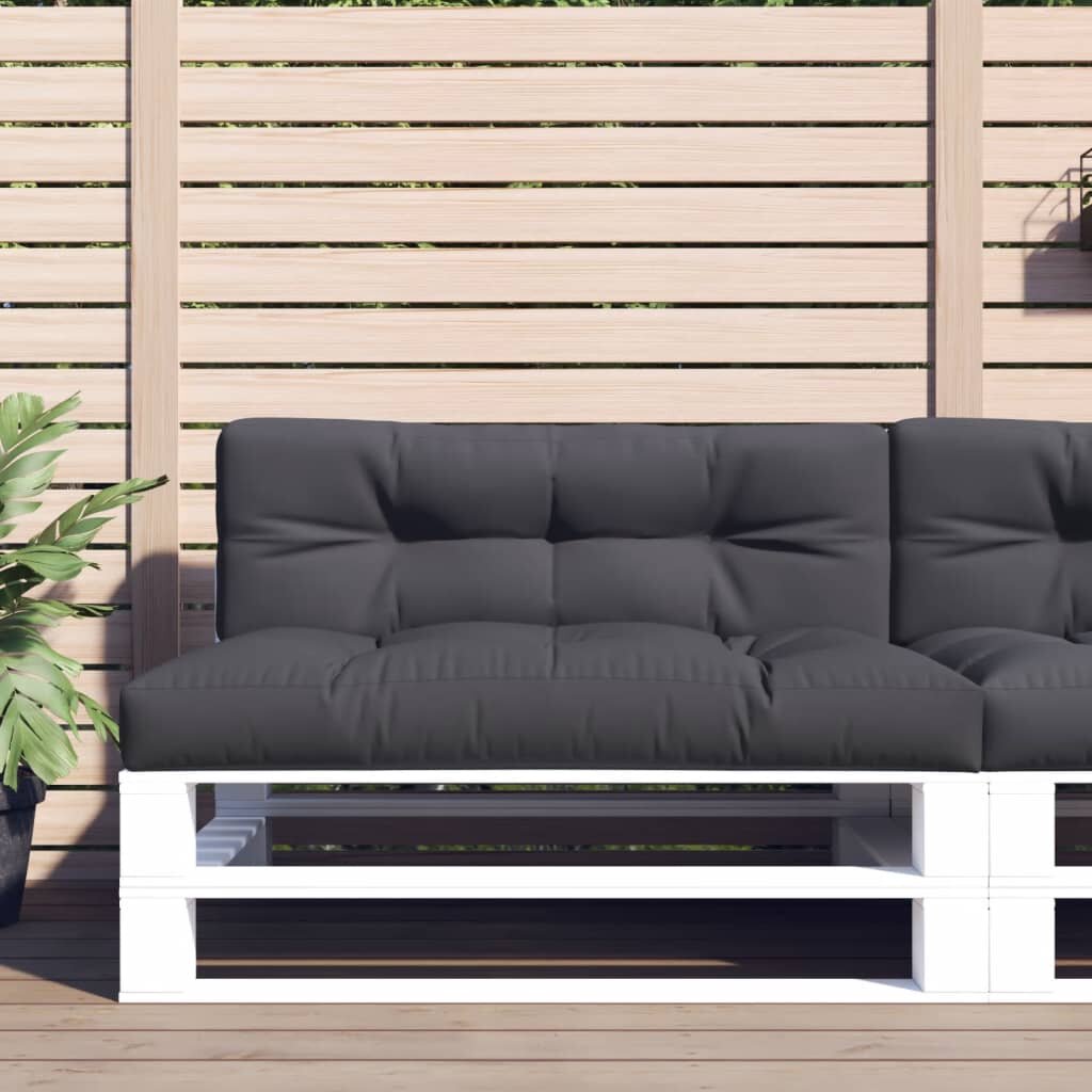 vidaXL Палетна възглавница антрацит 120x40x12 см текстил