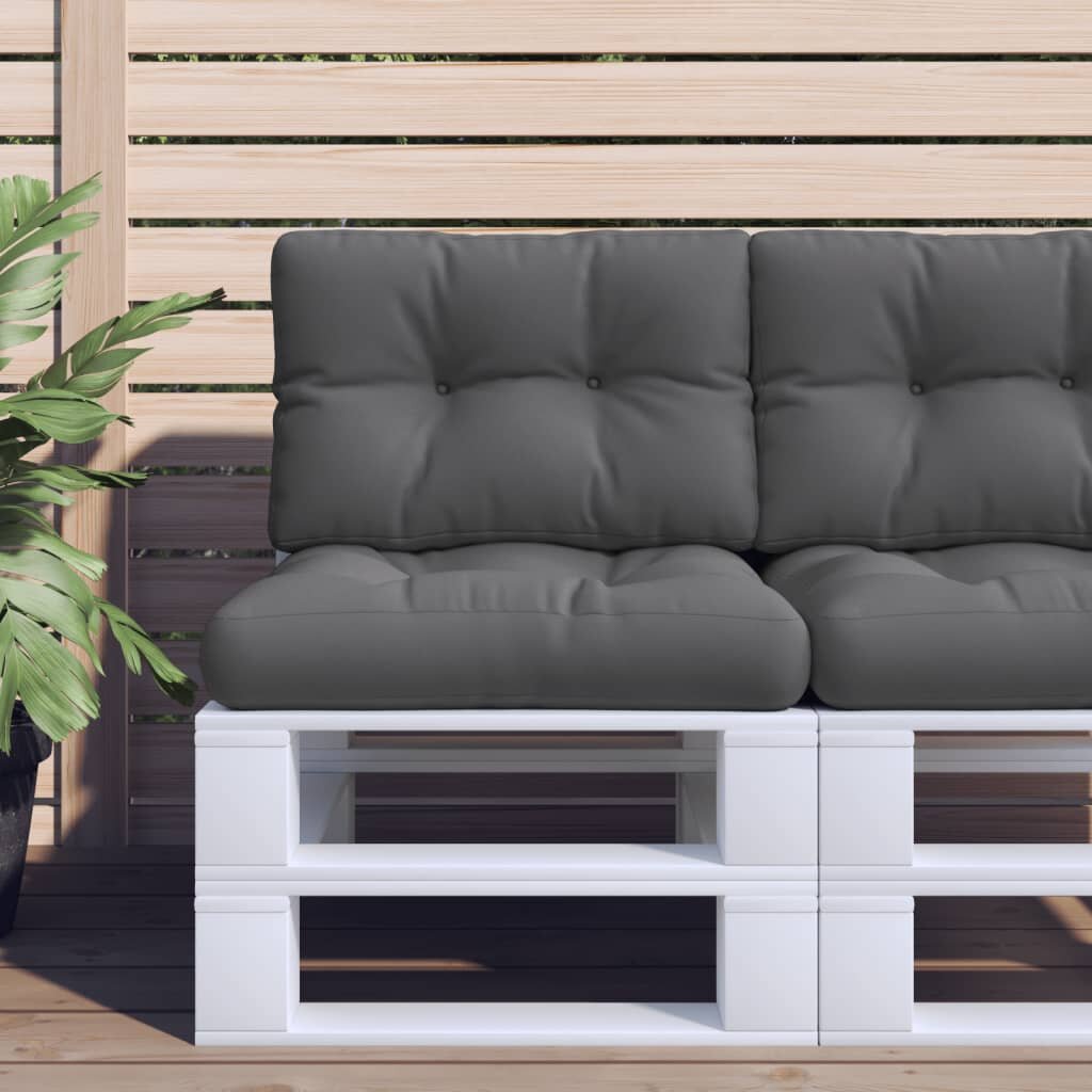 vidaXL Палетна възглавница антрацит 50x40x12 см текстил