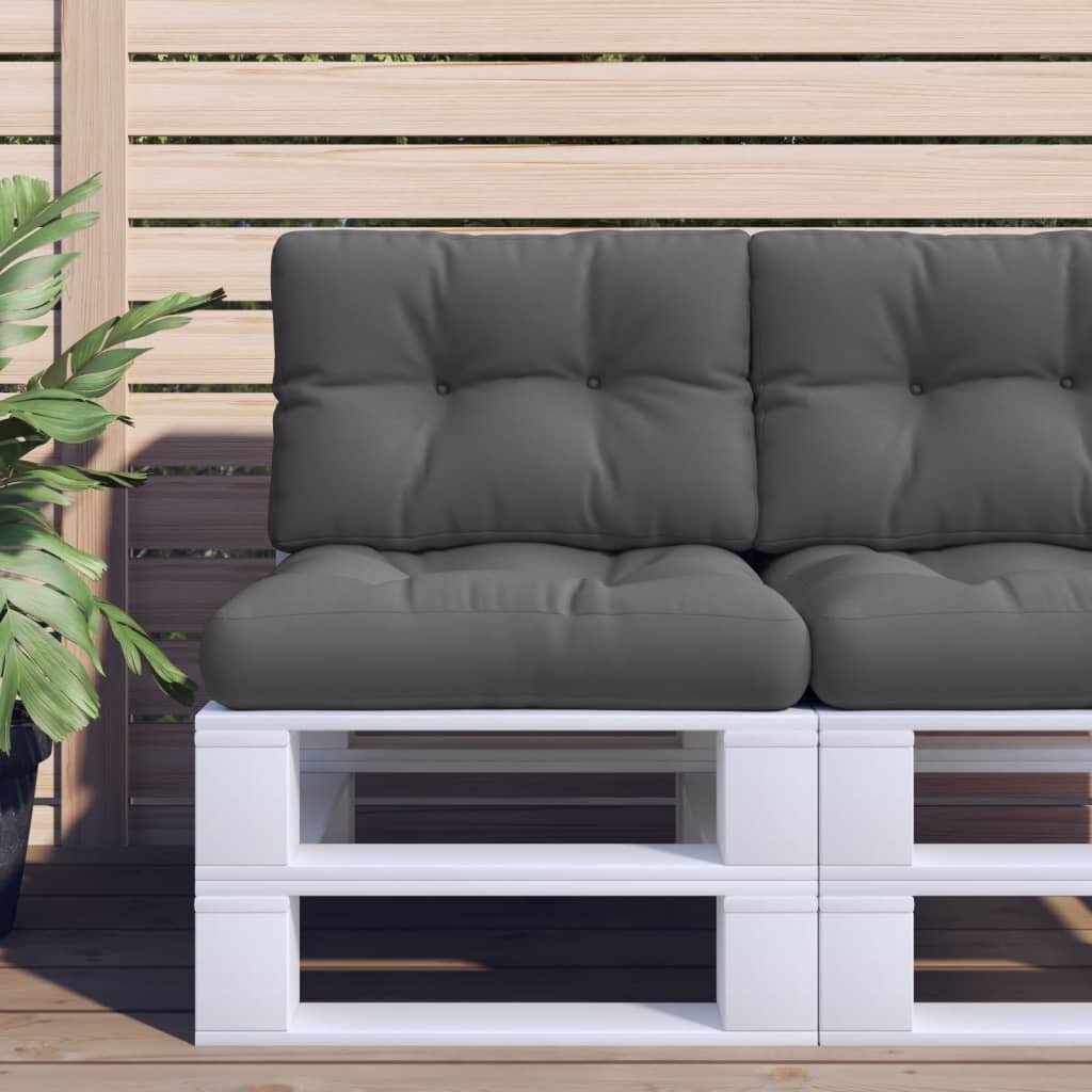 vidaXL Палетна възглавница антрацит 60x40x12 см текстил