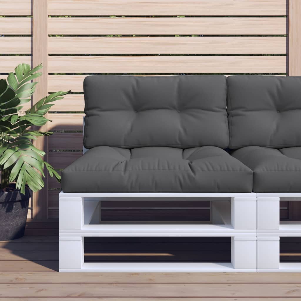 vidaXL Палетна възглавница антрацит 80x40x12 см текстил