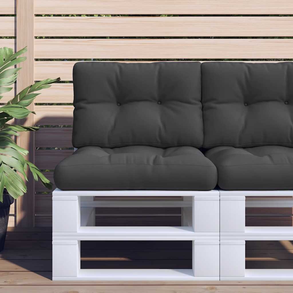 vidaXL Палетна възглавница черна 50x40x12 см текстил