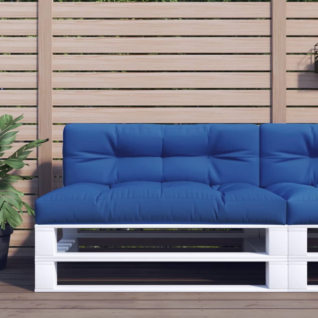 vidaXL Палетна възглавница кралско синя 120x40x12 см текстил