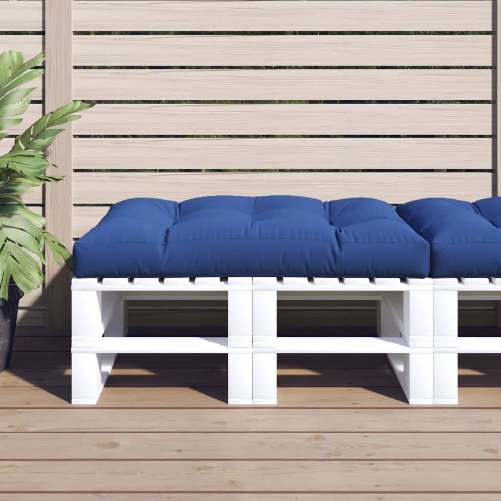 vidaXL Палетна възглавница кралско синя 120x80x12 см текстил