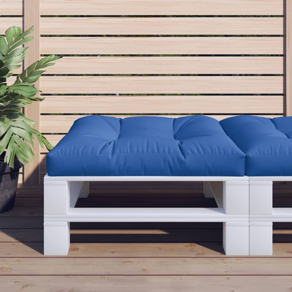 vidaXL Палетна възглавница кралско синя 70x70x12 см текстил