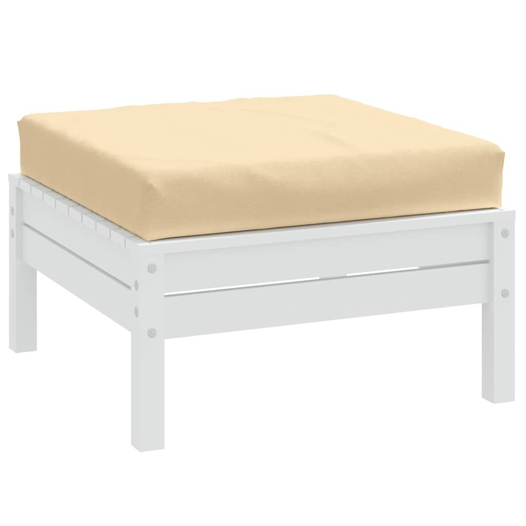 vidaXL Палетна възглавница меланж бежови 60x60x95 см плат