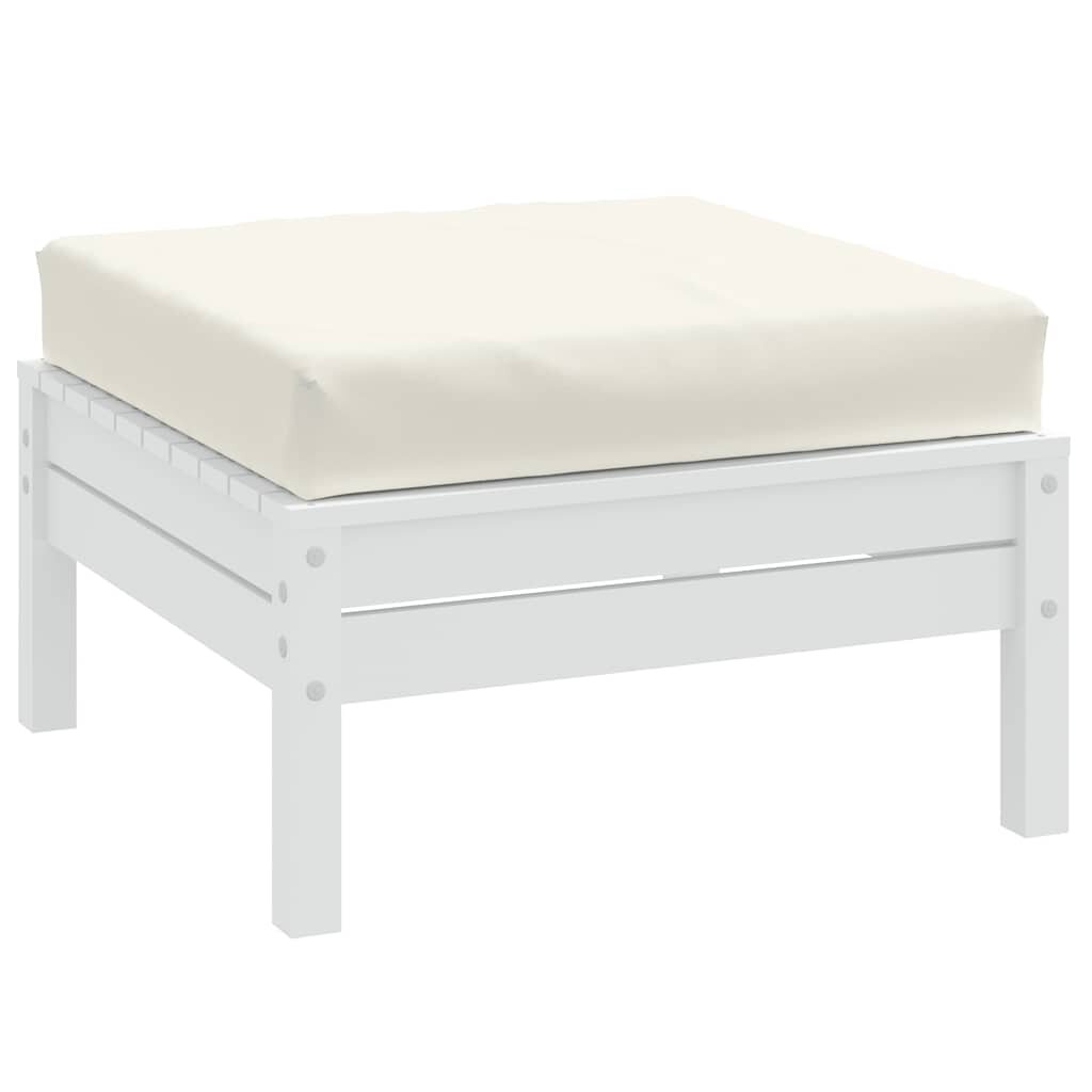 vidaXL Палетна възглавница меланж кремава 60x60x95 см плат
