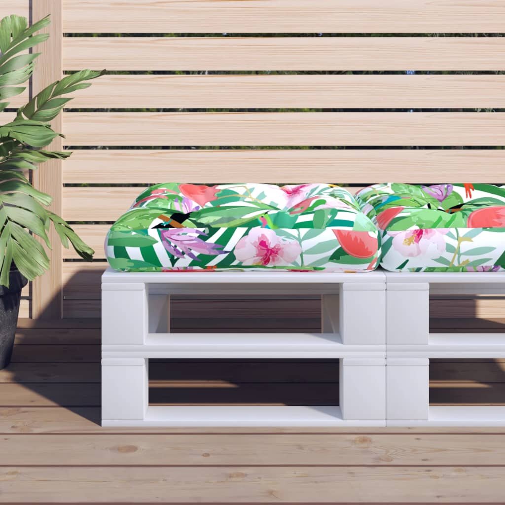 vidaXL Палетна възглавница многоцветна 50x50x12 см текстил