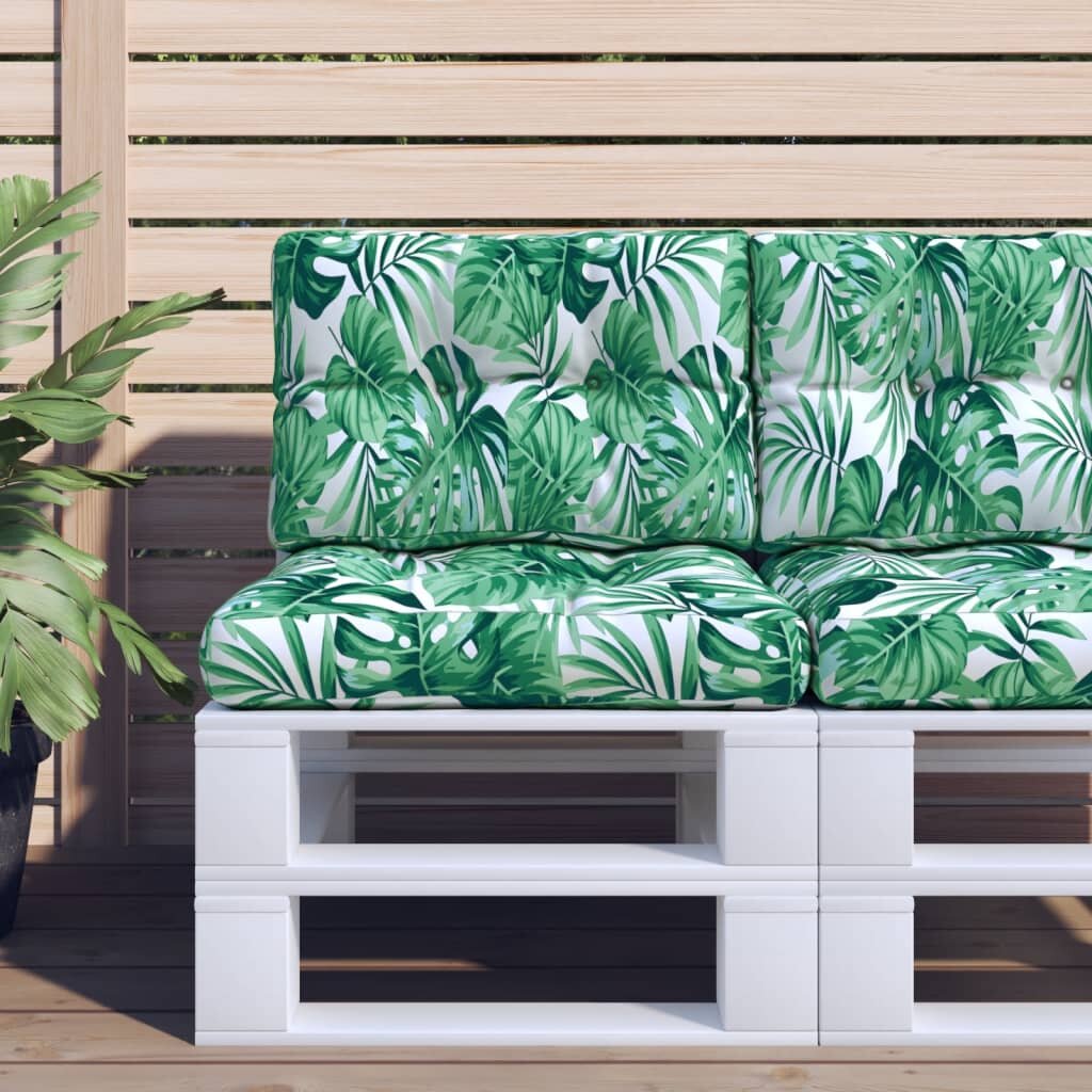 vidaXL Палетна възглавница на листа 50x40x12 см текстил