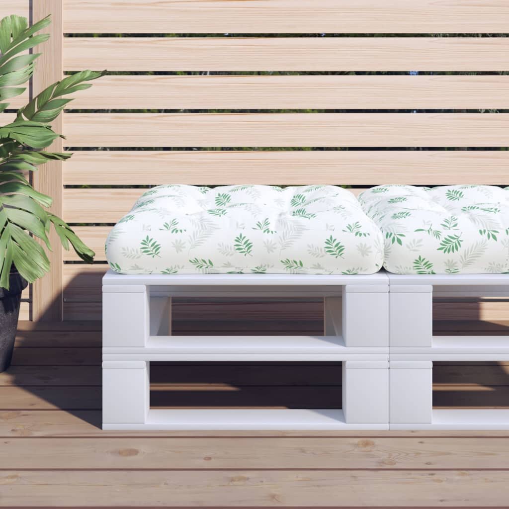 vidaXL Палетна възглавница на листа 50x50x12 см текстил
