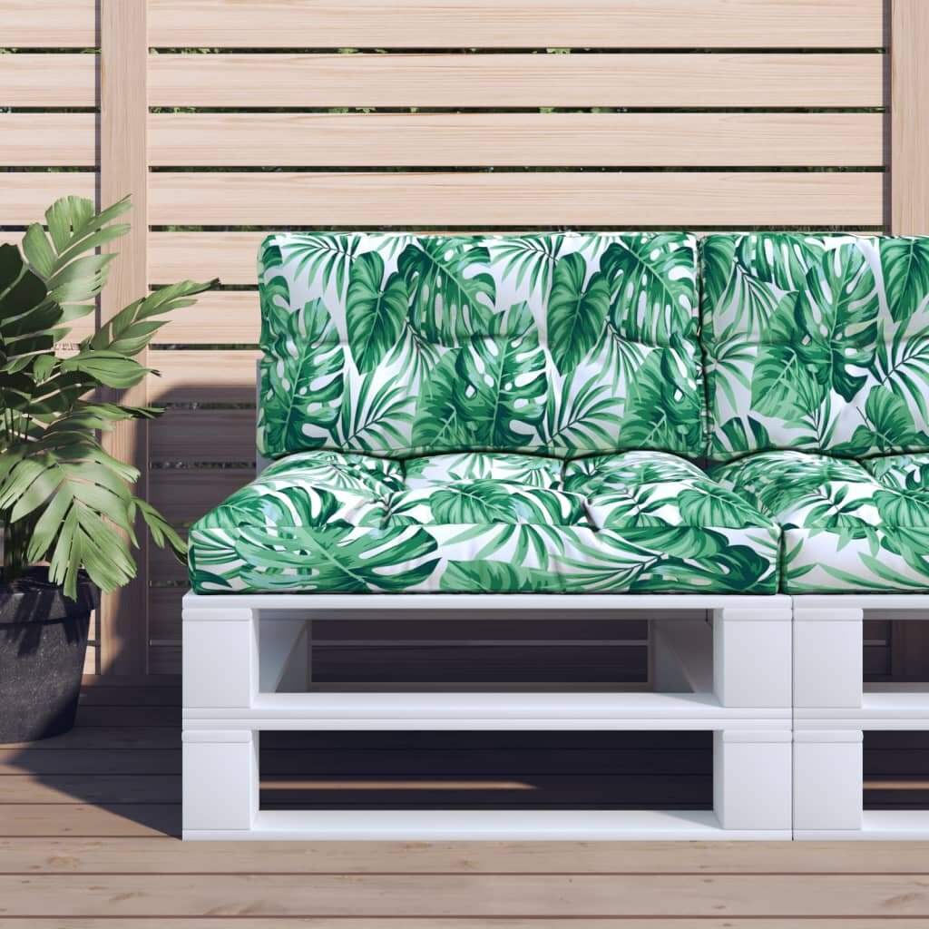 vidaXL Палетна възглавница на листа 70x40x12 см текстил
