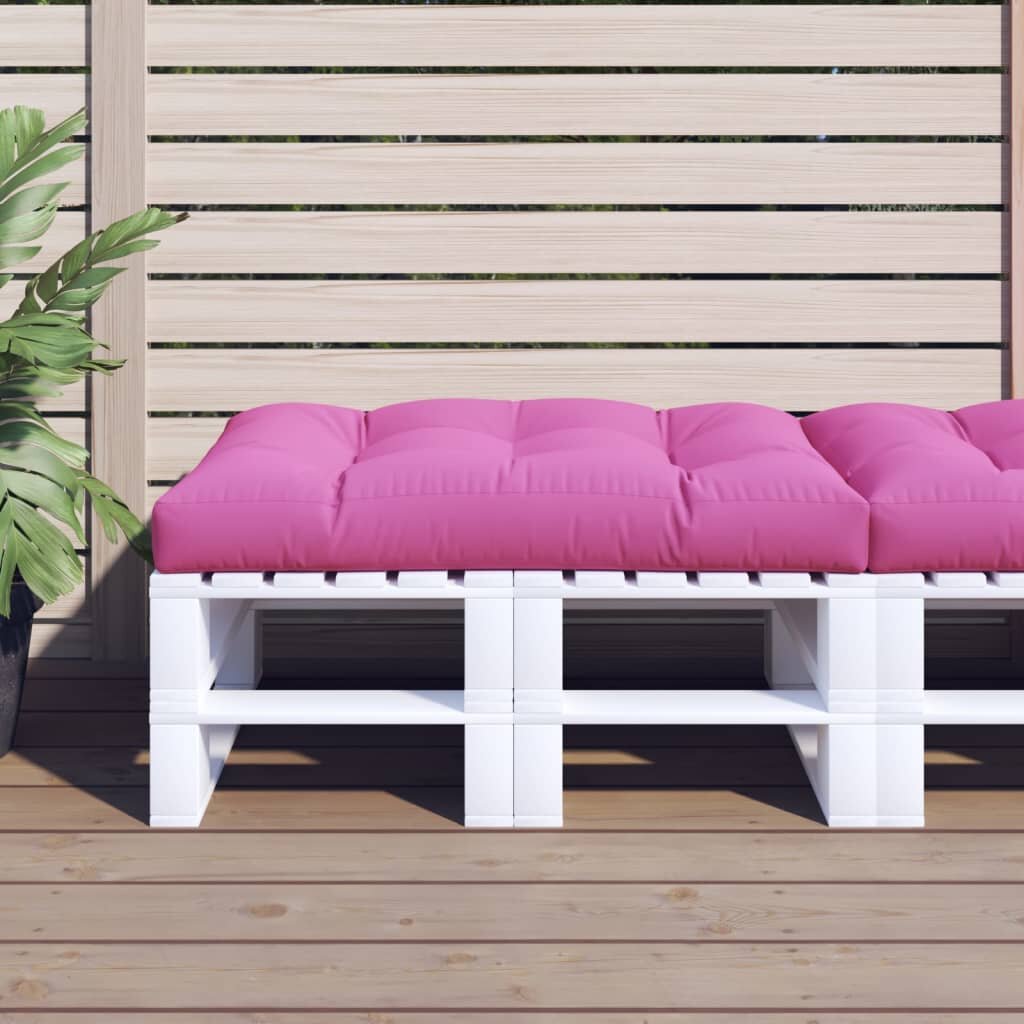 vidaXL Палетна възглавница розова 120x80x12 см текстил