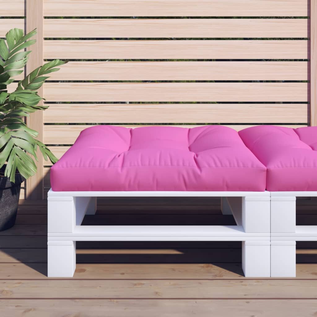 vidaXL Палетна възглавница розова 80x80x12 см текстил