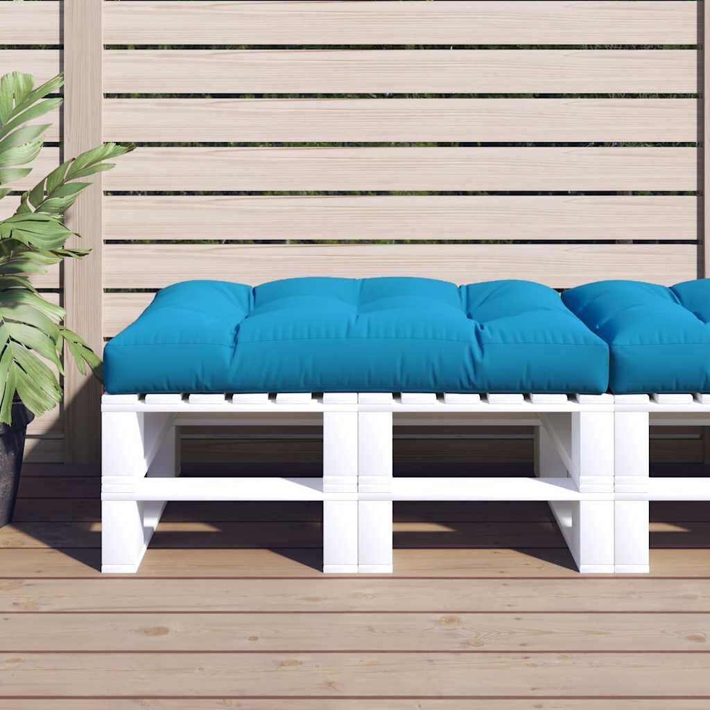 vidaXL Палетна възглавница синя 120x80x12 см текстил