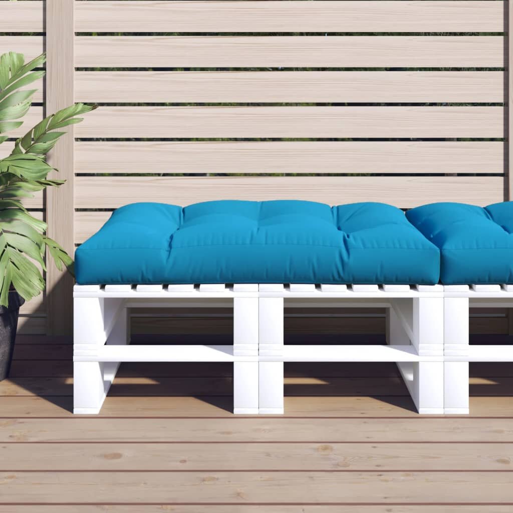 vidaXL Палетна възглавница синя 120x80x12 см текстил