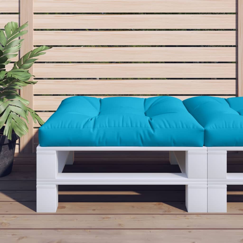 vidaXL Палетна възглавница синя 80x80x12 см текстил