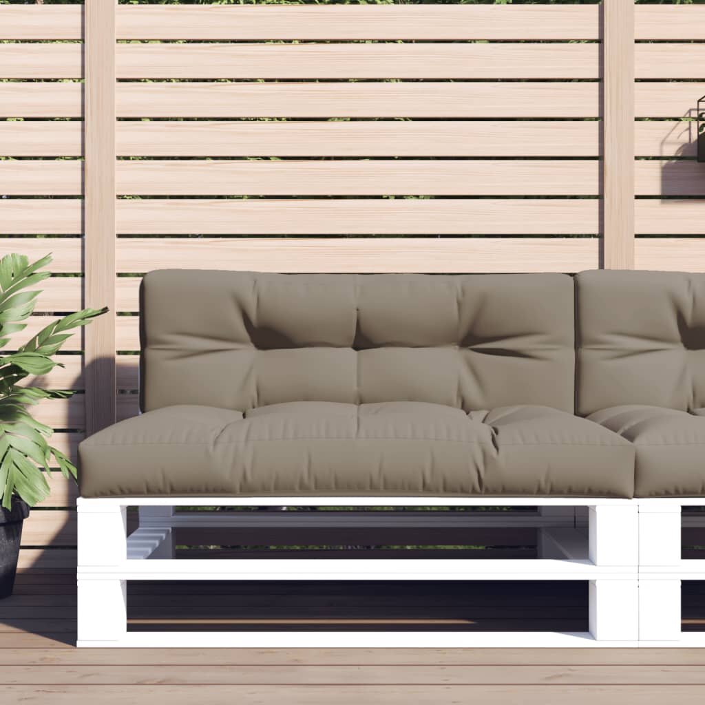 vidaXL Палетна възглавница таупе 120x40x12 см текстил
