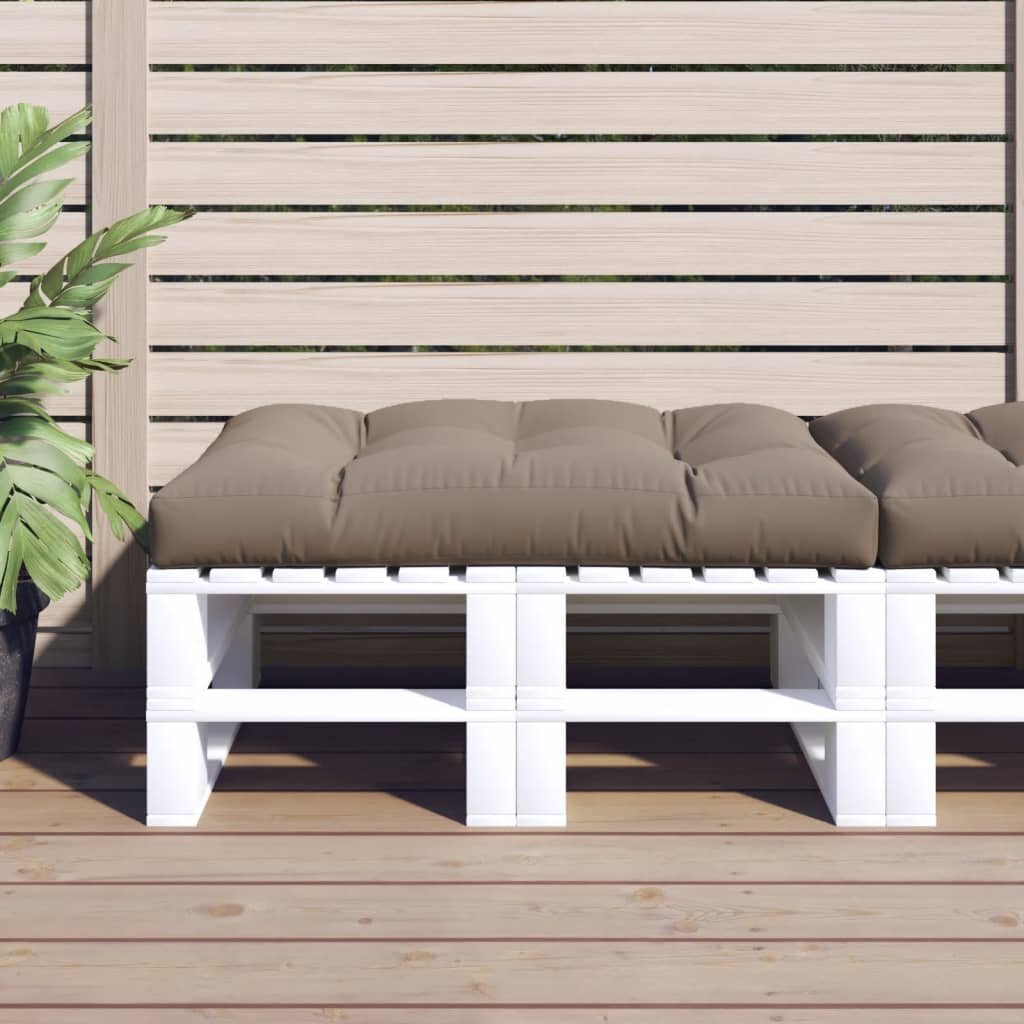 vidaXL Палетна възглавница таупе 120x80x12 см текстил