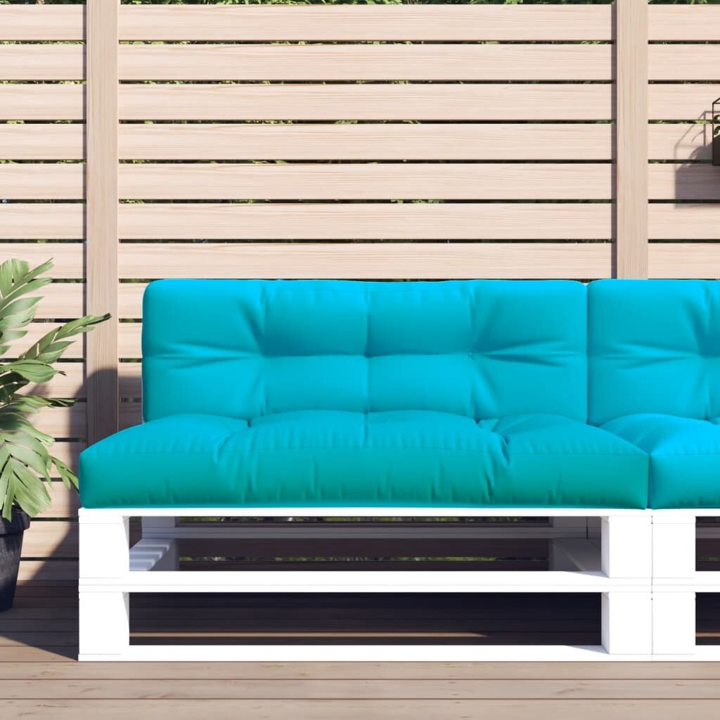 vidaXL Палетна възглавница тюркоаз 120x40x12 см текстил
