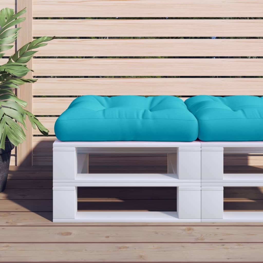 vidaXL Палетна възглавница тюркоаз 60x60x12 см текстил