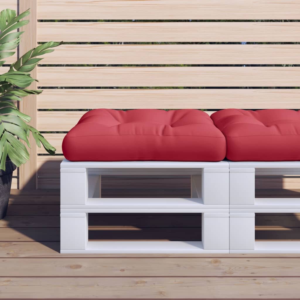 vidaXL Палетна възглавница виненочервена 50x50x12 см текстил