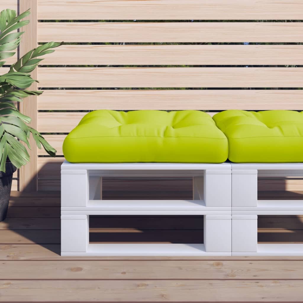 vidaXL Палетна възглавница яркозелена 50x50x12 см текстил