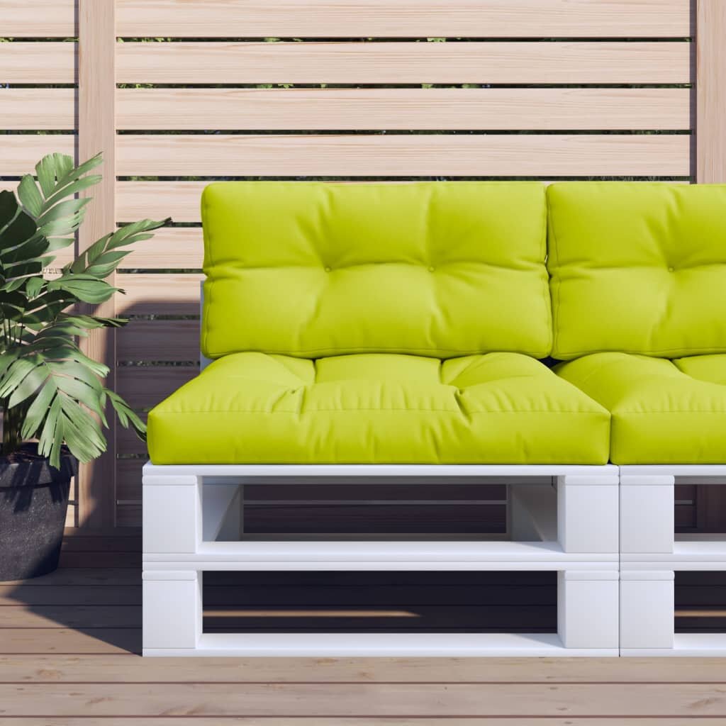 vidaXL Палетна възглавница яркозелена 70x40x12 см текстил