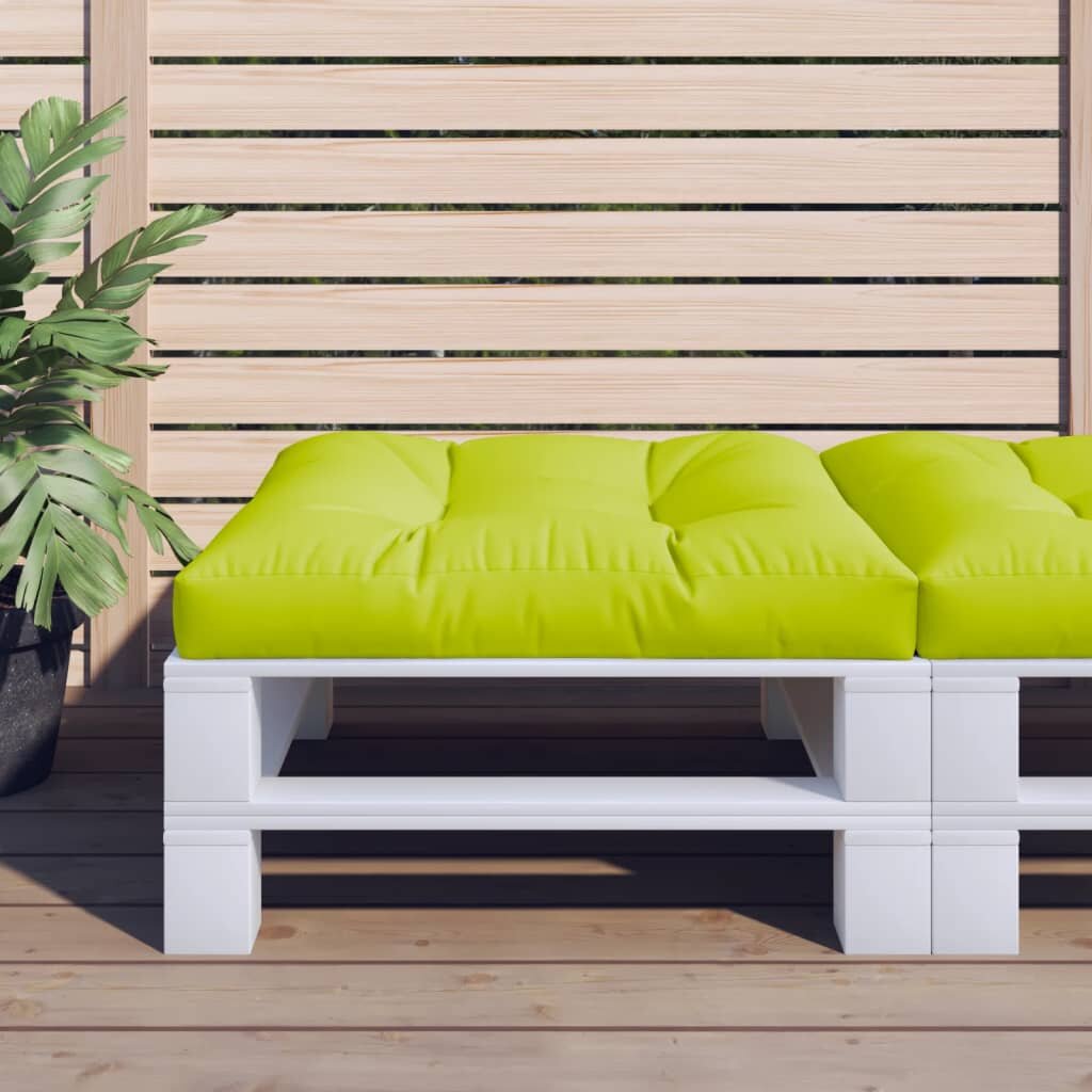 vidaXL Палетна възглавница яркозелена 80x80x12 см текстил