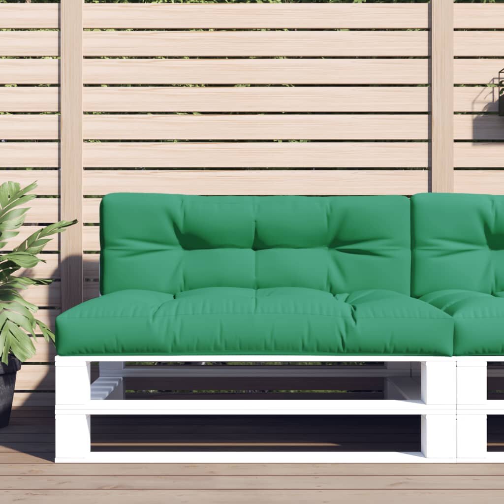 vidaXL Палетна възглавница зелена 120x40x12 см текстил