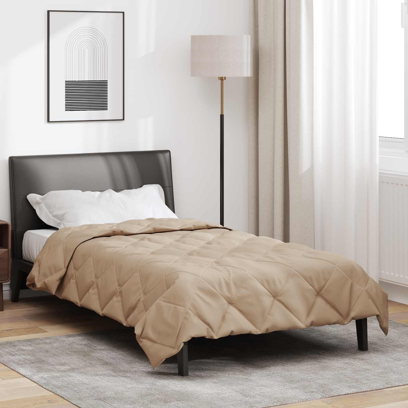 vidaXL Пълно годишно юрганче 135 x 200 cm 300 gsm Таупе