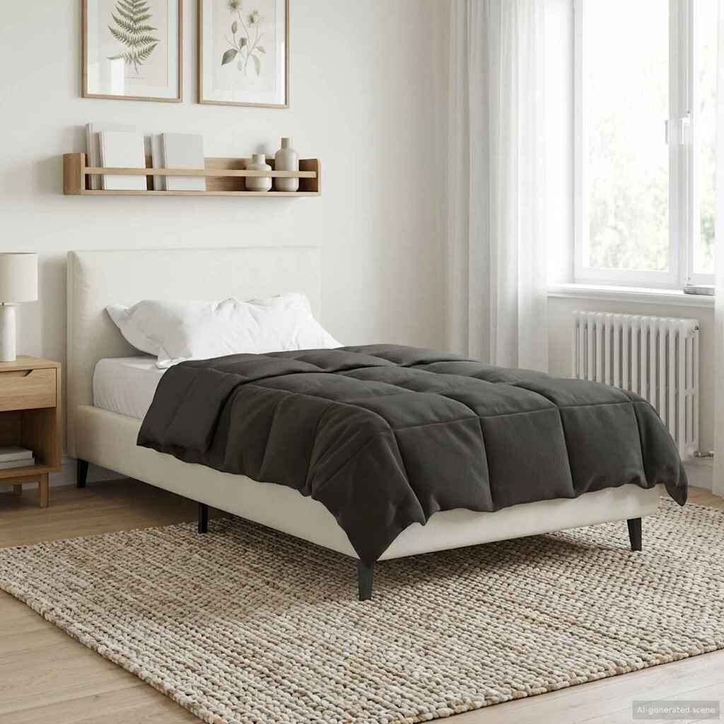 vidaXL Пълно годишно юрганче 135 x 200 cm 4 сезона Антрацит Дишащo