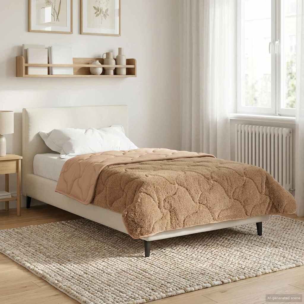 vidaXL Пълно годишно юрганче 135 x 200 cm Не Таупе Дишащo