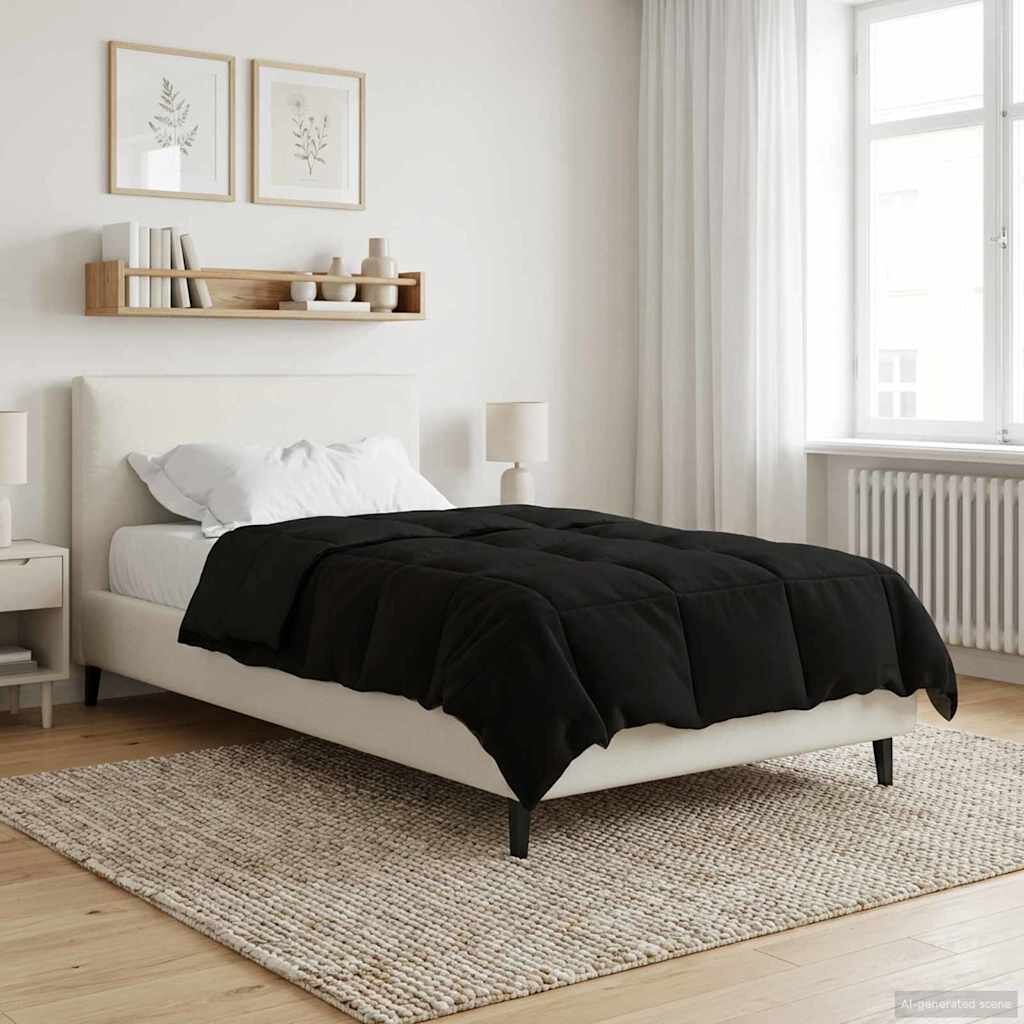 vidaXL Пълно годишно юрганче 140 x 220 cm 4 сезона Черно Дишащo