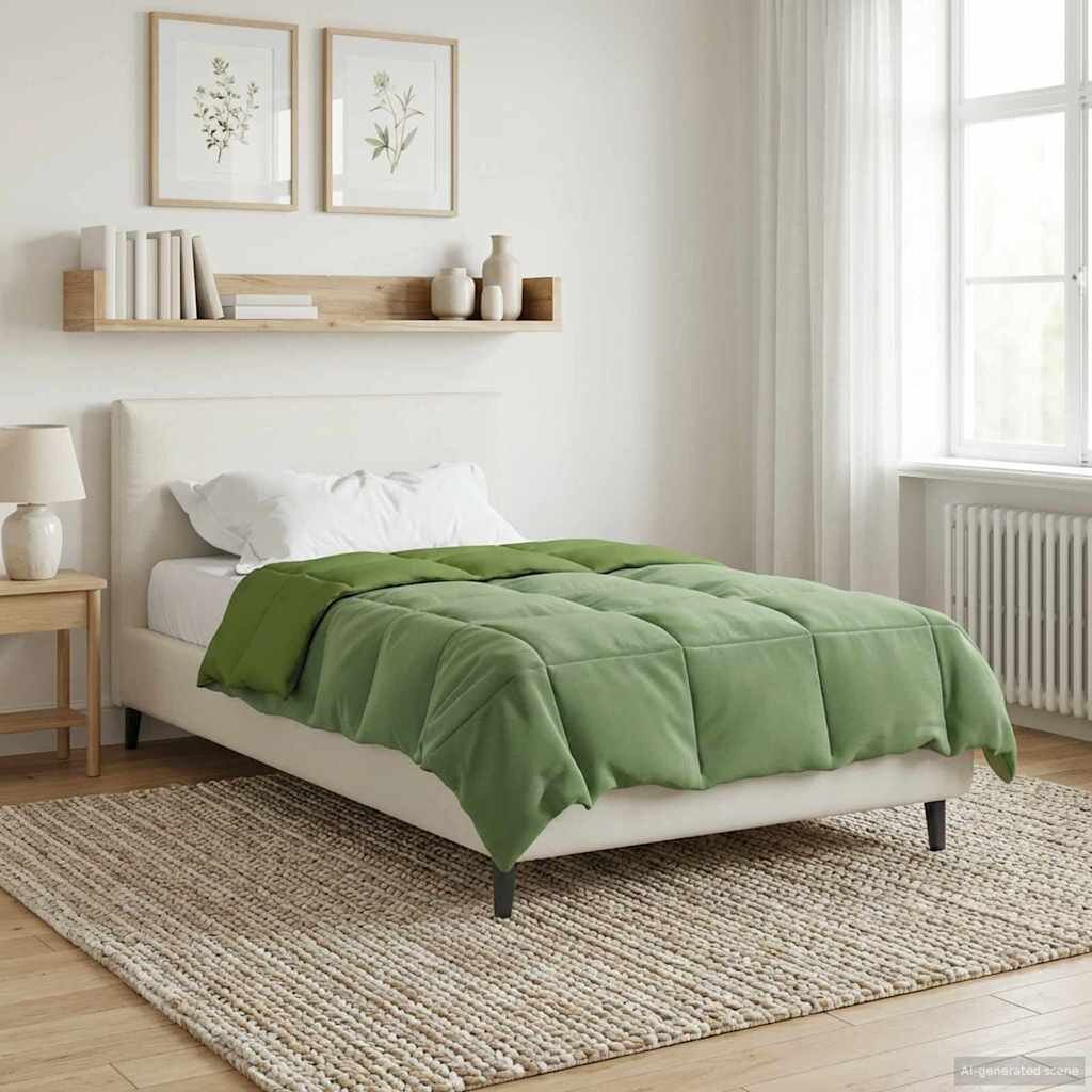 vidaXL Пълно годишно юрганче 140 x 220 cm 4 сезона Зелено Дишащo