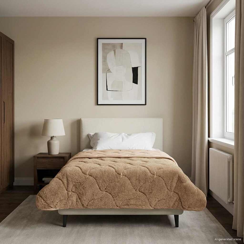 vidaXL Пълно годишно юрганче 140 x 220 cm Не Таупе Дишащo