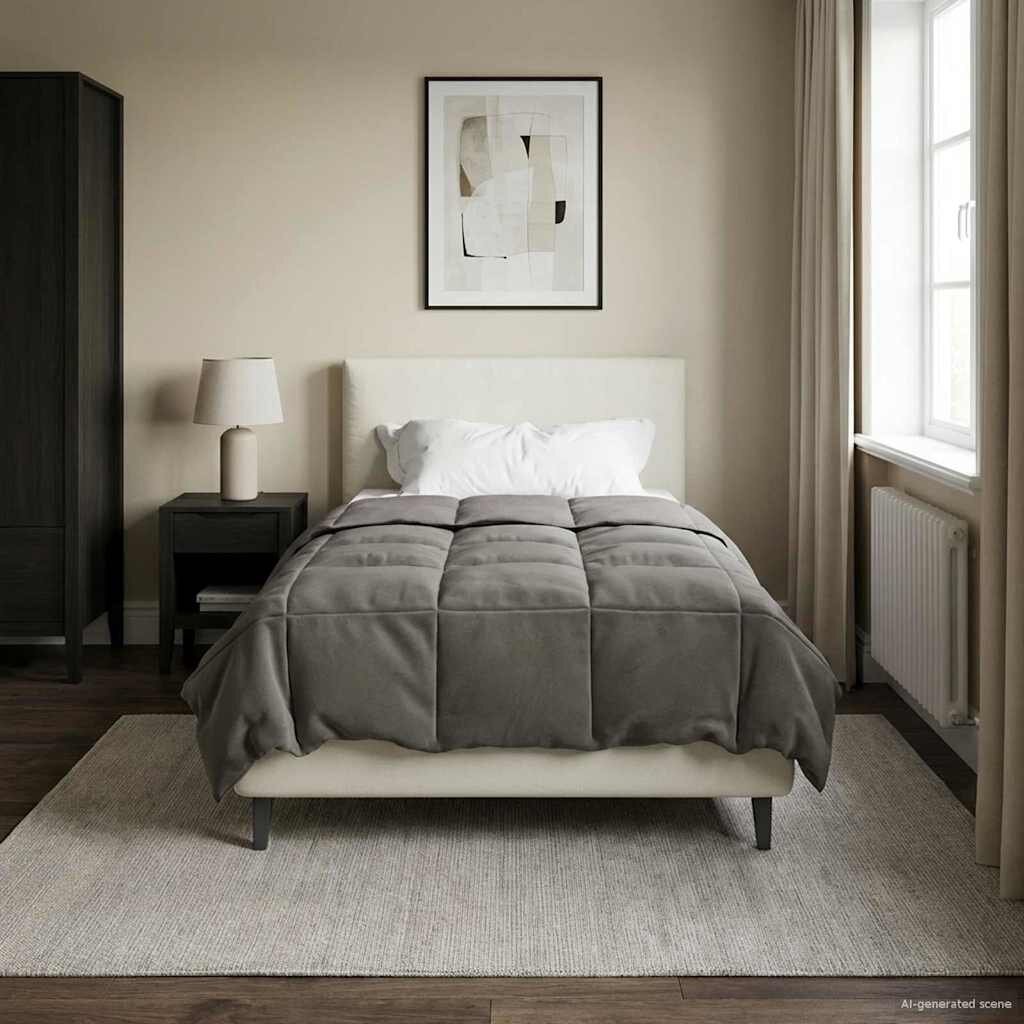 vidaXL Пълно годишно юрганче 155 x 220 cm 4 сезона Светлосиво Дишащo