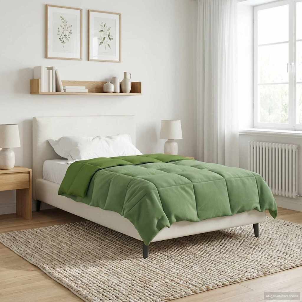 vidaXL Пълно годишно юрганче 155 x 220 cm 4 сезона Зелено Дишащo