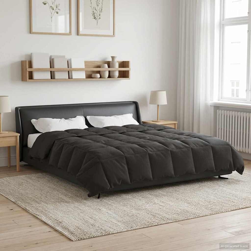 vidaXL Пълно годишно юрганче 200 x 220 cm 4 сезона Антрацит Дишащo