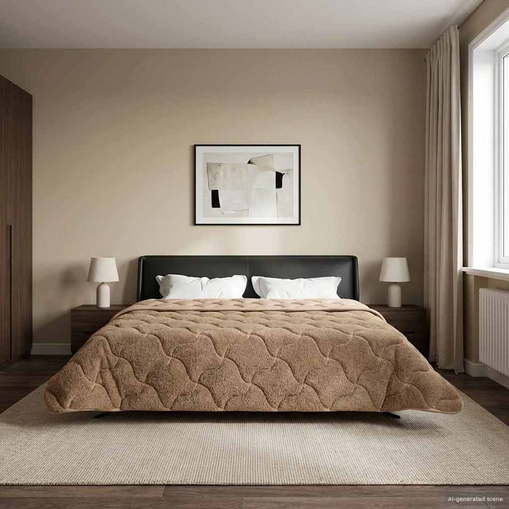 vidaXL Пълно годишно юрганче 200 x 220 cm Не Таупе Дишащo