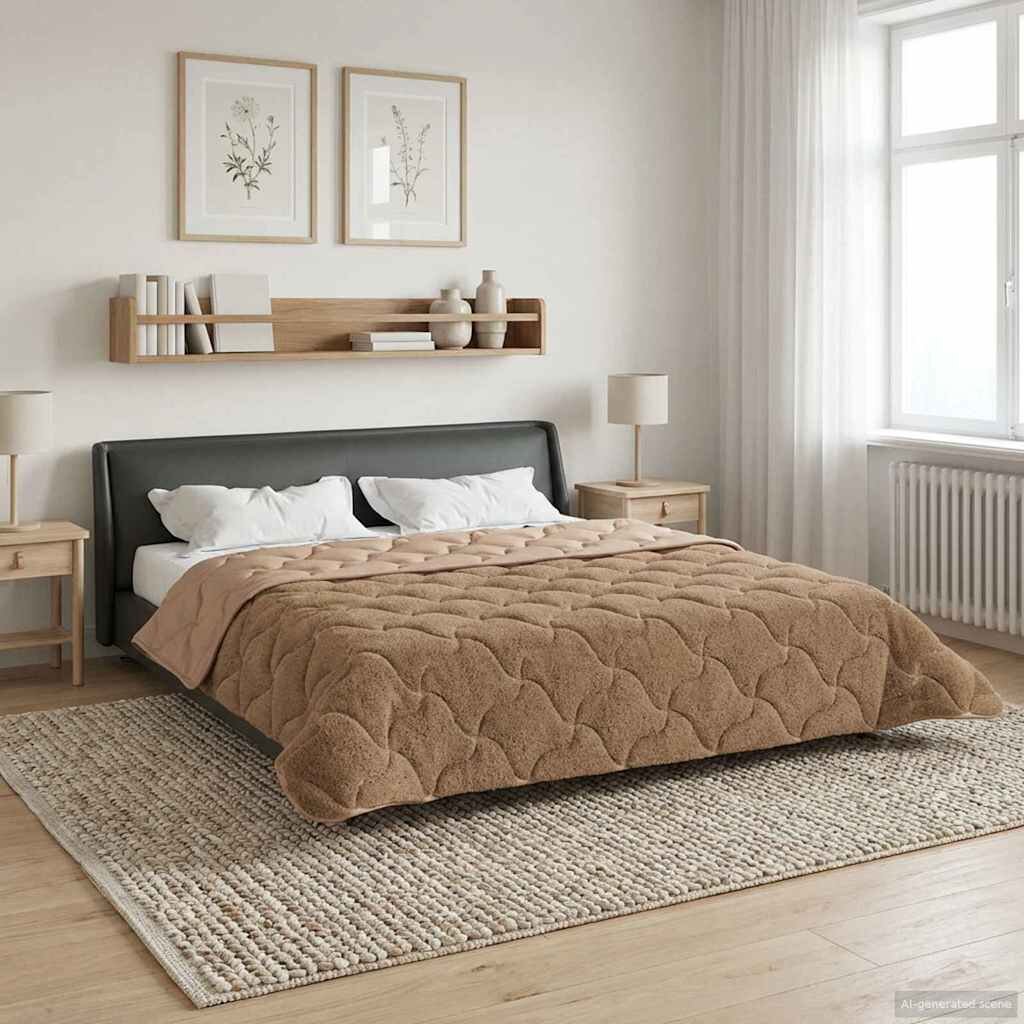 vidaXL Пълно годишно юрганче 200 x 240 cm Не Таупе Дишащo